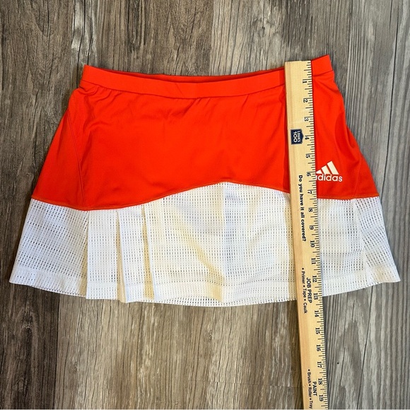 Adidas Women's Athletic Skort M Orange ClimaCool Tennis Gym Activewear - Picture 4 of 8